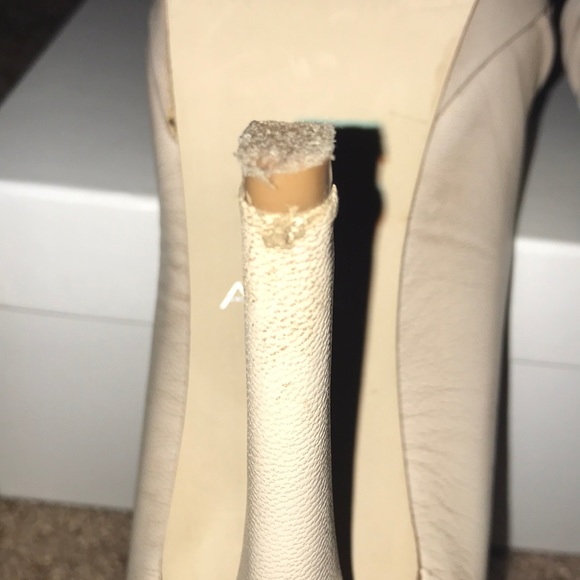 Aldo Off White Peep-Toe Pumps - Picture 3 of 7